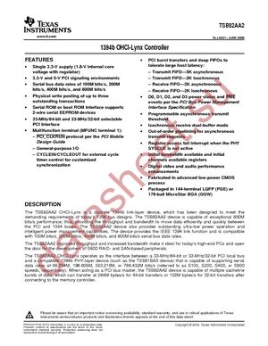 TSB82AA2PGE datasheet  